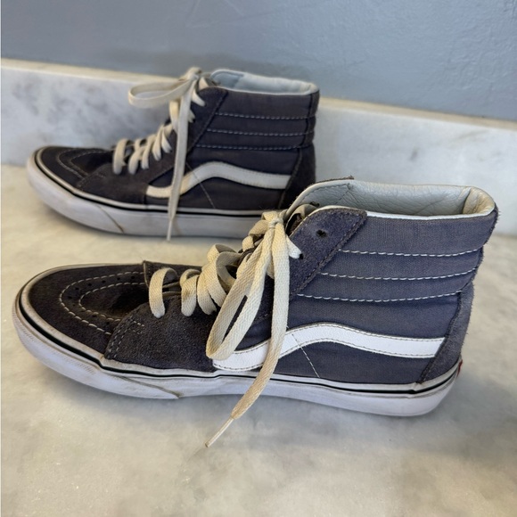 Vans Off the wall Grey suede and canvas High Tops mens 7 women’s 8.5 - Picture 4 of 9